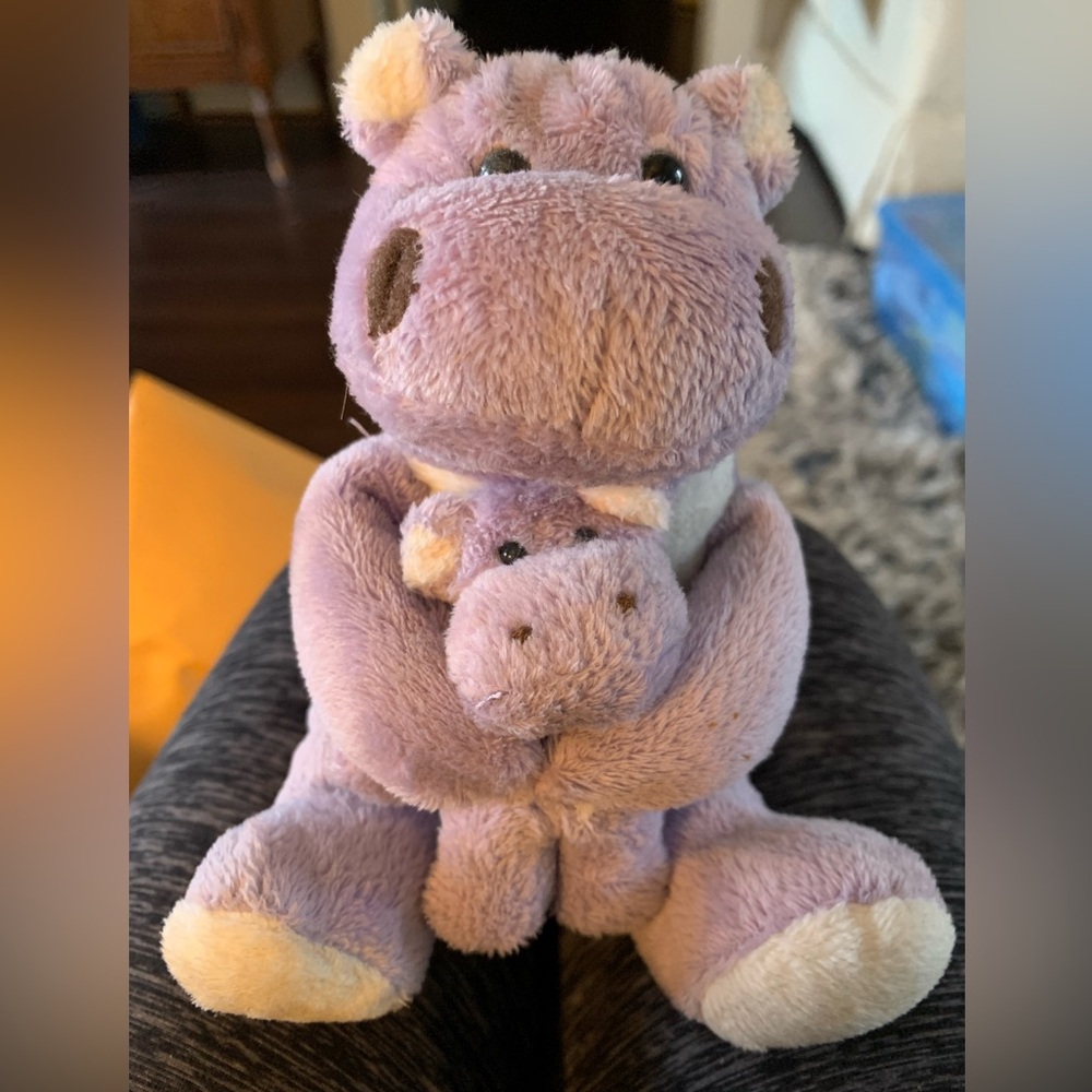 Plushland Purple Plush Hippo Toy